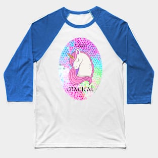 Beautiful Magical Pink Unicorn Baseball T-Shirt